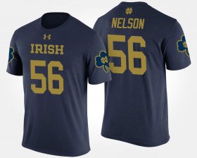 #56 Quenton Nelson Name and Number University of Notre Dame Men's Navy T-Shirt 214719-489 #56 Quenton Nelson Name and Number University of Notre Dame Men's Navy T-Shirt 214719-489