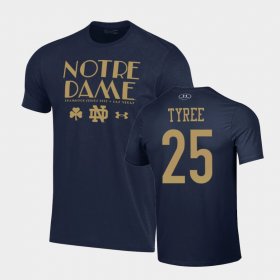 #25 Chris Tyree 2022 Shamrock Series Notre Dame Men Navy T-Shirt 648968-926 #25 Chris Tyree 2022 Shamrock Series Notre Dame Men Navy T-Shirt 648968-926